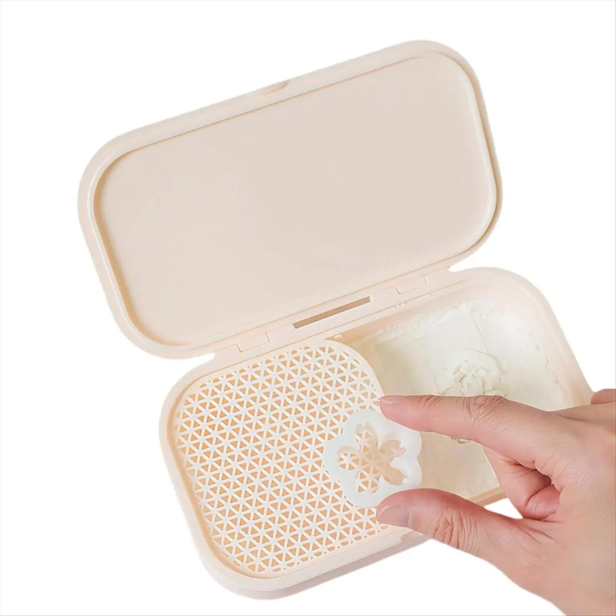 PROMOTION!Cornstarch- Box for Polymer Clay, Leak-Proof Snap-Lock Powder Container, Non-Stick Tool for Polymer Clay Cutters