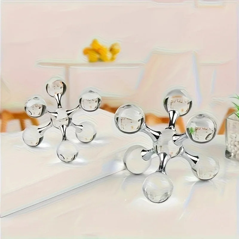 15CMX15CM Modern Geometric Luxury Minimalism Molecular Glass Crystal Ball Decoration Home Dining Table Decoration Crystal