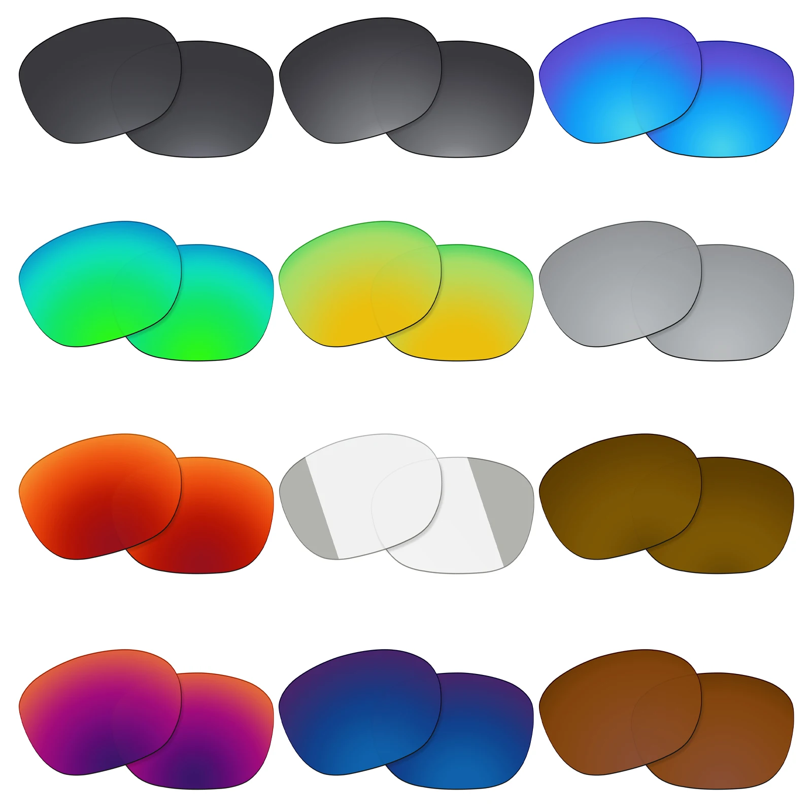 

OOWLIT Polarized Replacement Lenses for Oakley Latch OO9265 53mm Sunglasses - Multi Color