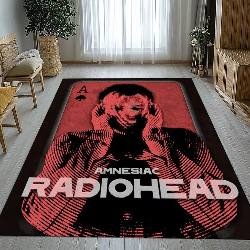 British Rock Band R-Radiohead Soft Large Non-Slip Area Rug,Carpet Mat for Living Room,Bedroom,Playroom & Sofa,Home Decor Gift