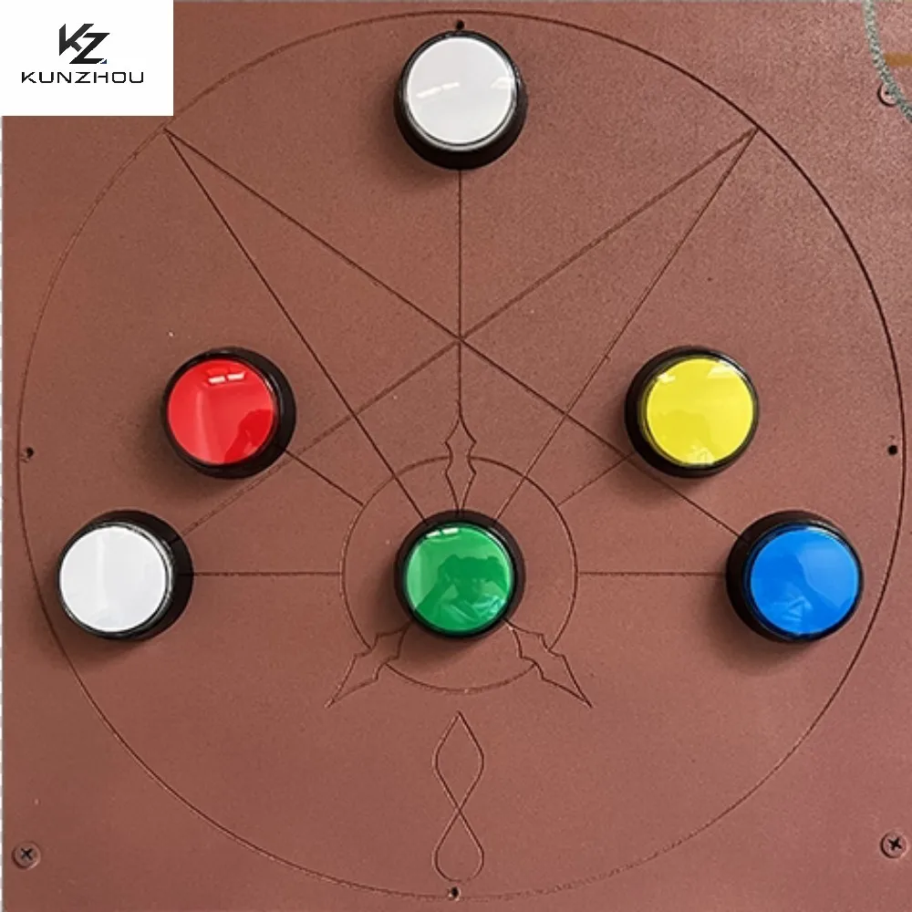 Magical Island Escape Room Memory Lighting Finished Machine with Shaped Unlocking Props Button Flashing Light Escape Game