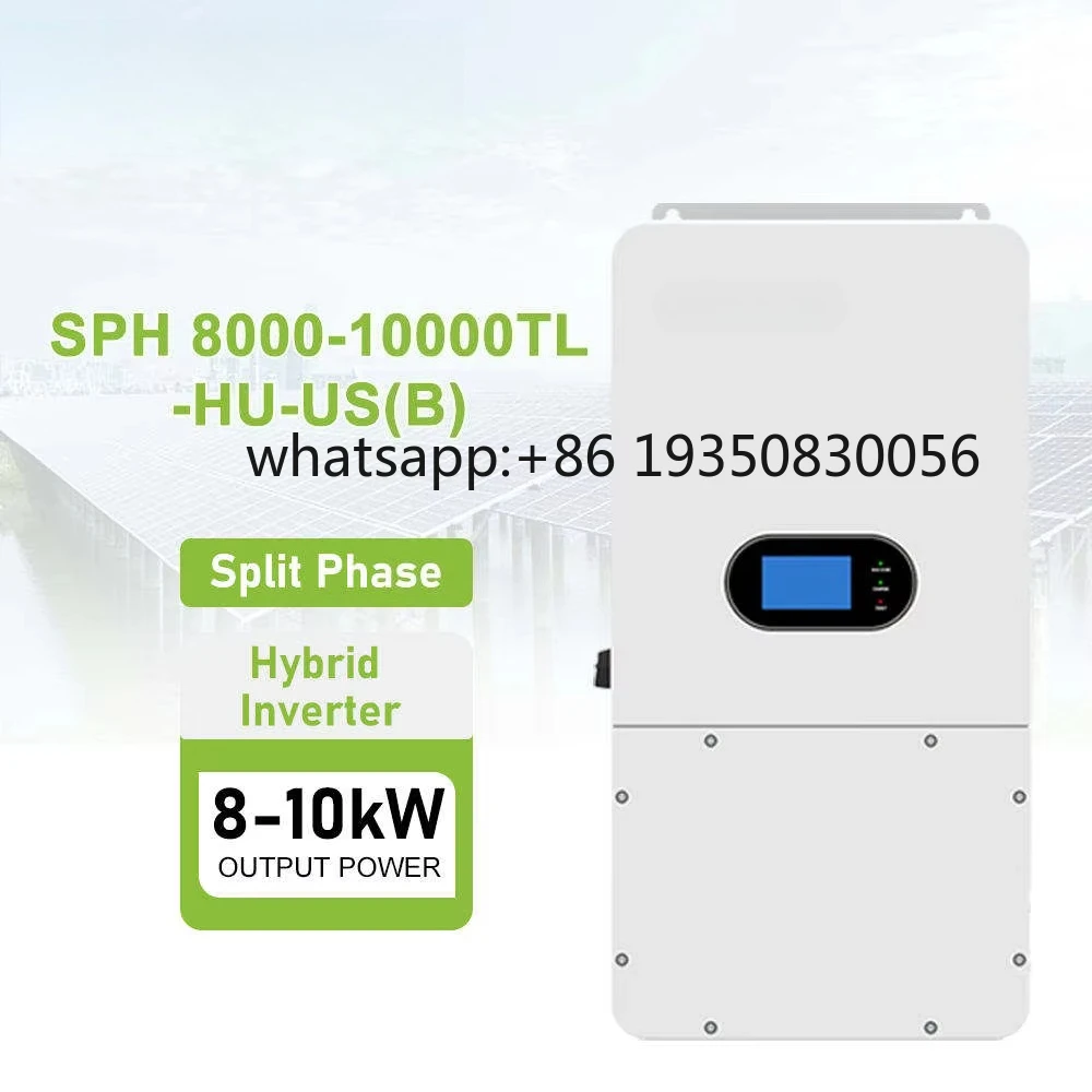 

Growatt SPH 10000TL-HU-US 10KW Hybrid Solar Inverter Split Phase 120/240V MPPT Off Grid Solar Panel System