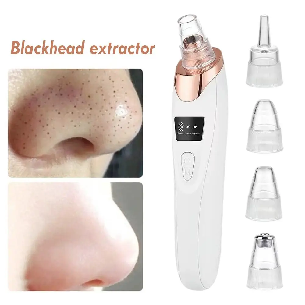 

Электрический прибор для удаления черных точек, косметологический аппарат, пузырьковый очиститель, профессиональный прибор для чистки пор с 4 насадками