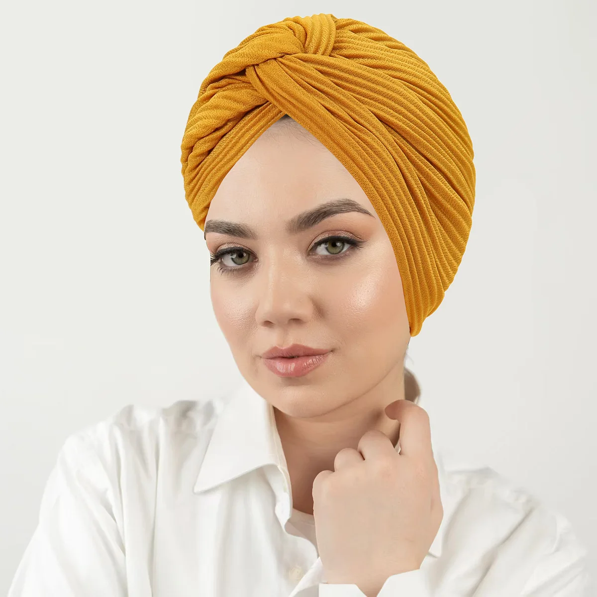 جديد تويست عقدة عمامة قبعة هندية المرأة مسلم الحجاب الداخلي قبعة بونيه بيني فقدان الشعر رئيس التفاف الكيماوي قبعة وشاح Turbante Mujer