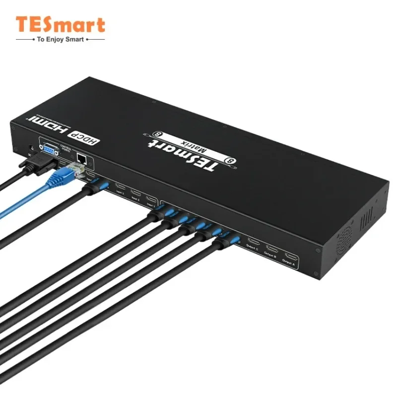 

TESmart Matrix HDMI Industrial 17 лет R & D 1 год гарантии HDMI видеонастенный контроллер 2x2 4x 4 8 x8 HDMI Матричные переключатели