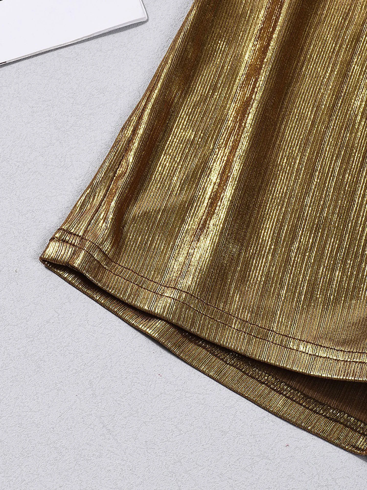 المرأة لامع لامع البسيطة السراويل الجانب سبليت هيم مطاطا حزام كولوتيس Skorts السراويل الساخنة كلوبوير للنادي ليلة نزهة