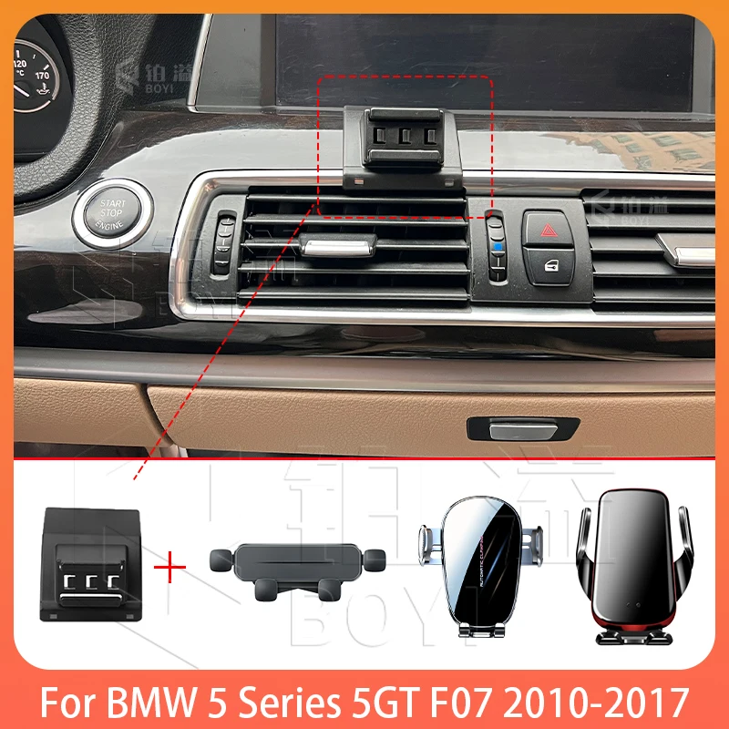 Telefon Halter Auto Für BMW 5er 5GT F07 2010-2017 Mobile Unterstützung Spezielle Feste Halterung Basis Drahtlose Ladestation innen