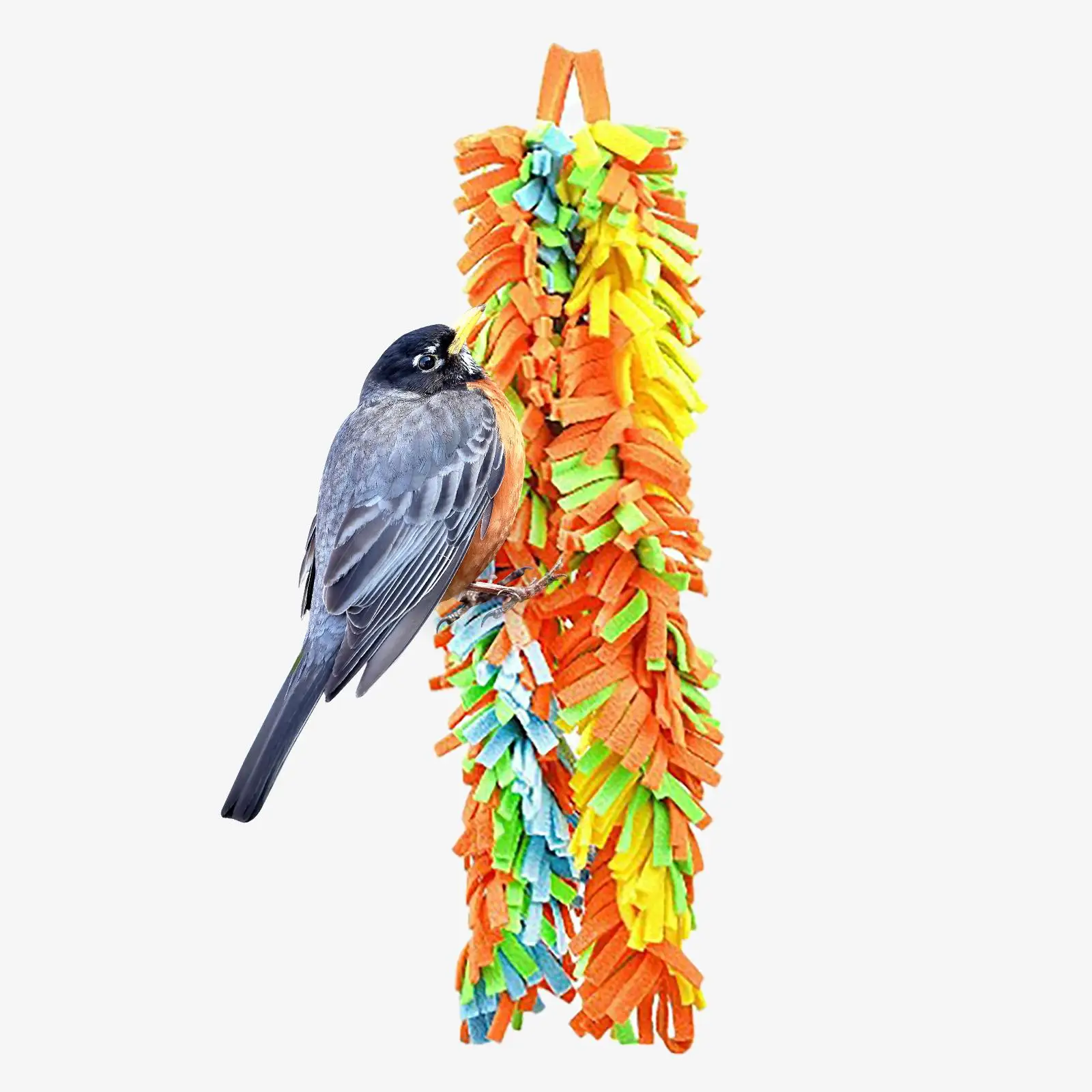 Parrot Knotted Rope Chew Toy Hanging Bird Cage Accessories Multicolor Cloth Supplies for Finch Conure Cockatiel Parrot Knotted Rope Chew Toy Hanging Bird Cage Accessories Multicolor Cloth Supplies for Finch Conure Cockatiel