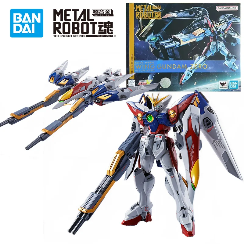 Bandai Namco Metal Robot Spirits Side Ms Wing Gundam Zero 14Cm Anime Original Action Figure Model Toy Birthday Gift Collection