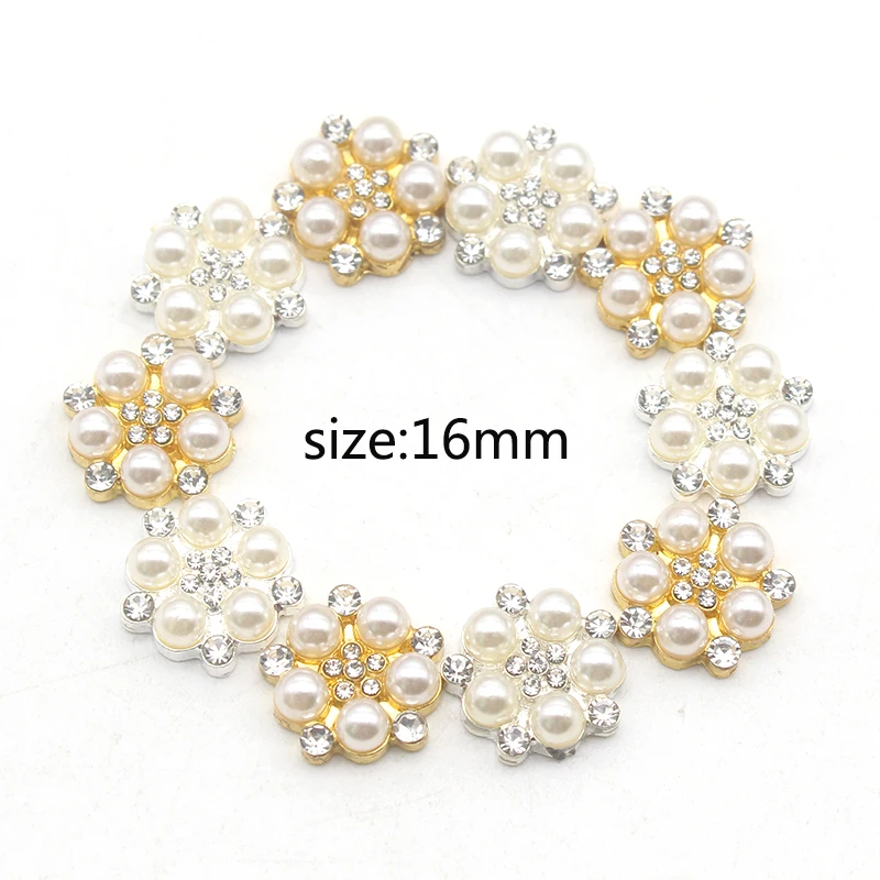 Ornement de bouton de coeur de fleur de biscuits de perle d\'alliage, accessoires de cheveux de bricolage, bijoux de vêtements créatifs, nœud Acc,