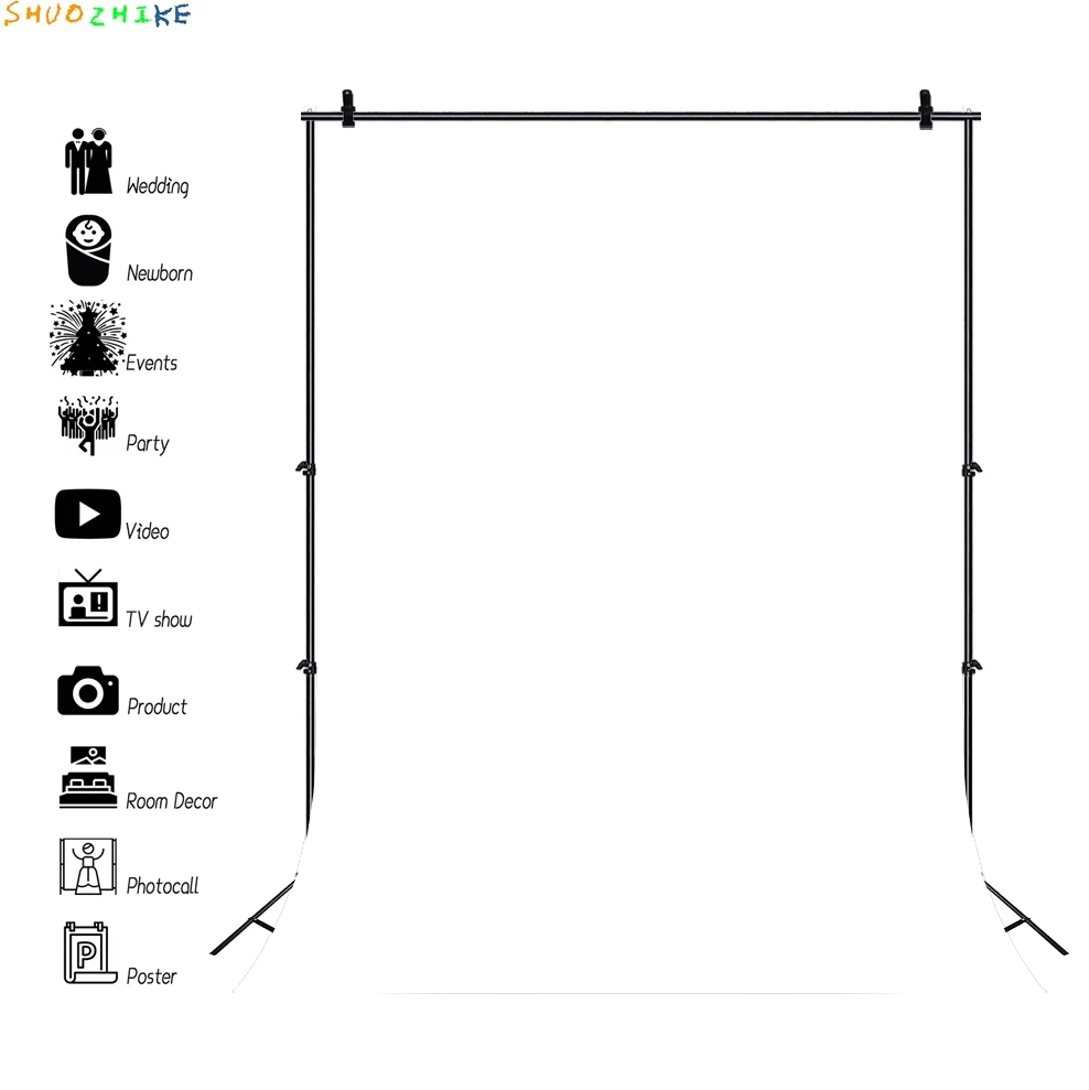 White Vinyl Fabric Photography Backdrop Portrait Art Product Video Youtube Live Photocall Prop DIY Solid Photo Studio Background