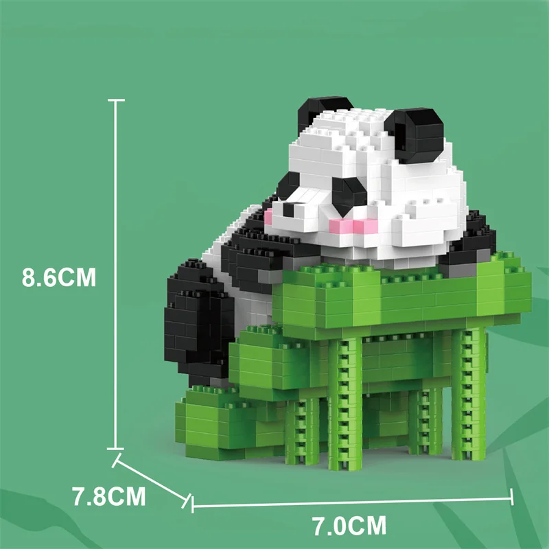 Cute Panda Series Building Block Toys with Small Particles Bricks DIY Assembly Model Figures for Children and Adults Gift