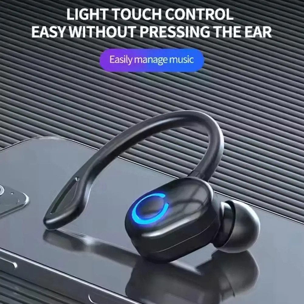 Wireless Bluetooth Earphones HIFI Bass With HD MIC Earbuds Cancelling Noise Ear-Hook Waterproof Music Headsets Life Game Sp W6L3