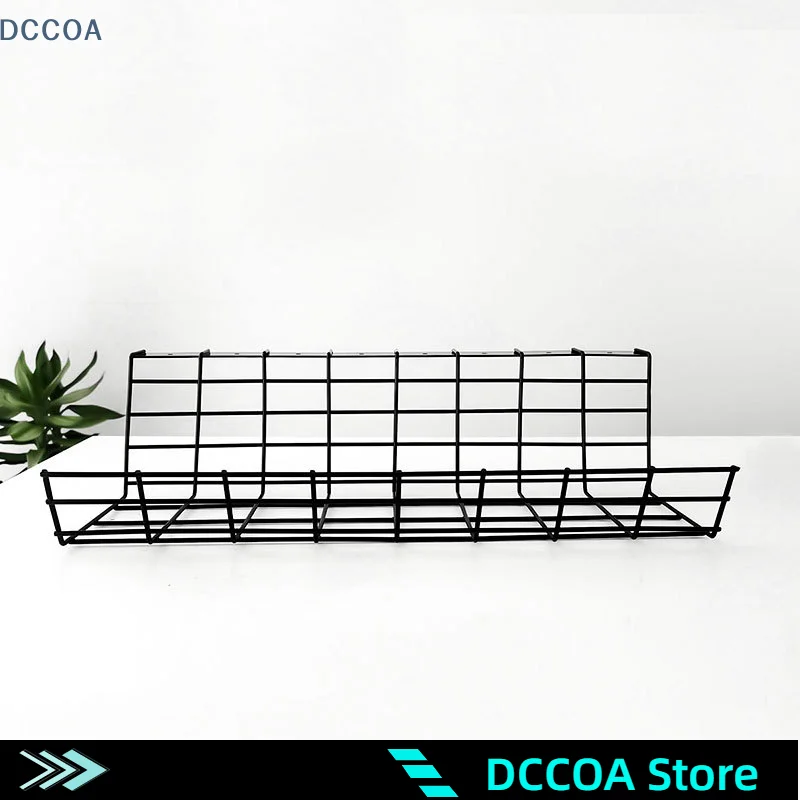 1pcs Computer Home Office Desk Under Desk Plug-in Board Network Cable Storage Bracket Item Placement Tray