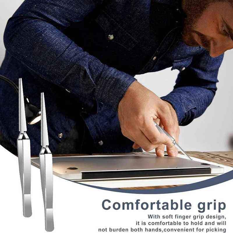 

Craft Tweezers, 18 Pieces Locking Tweezers Reverse Tweezers For Crafting Jewelry Making Electronics Watch Repair