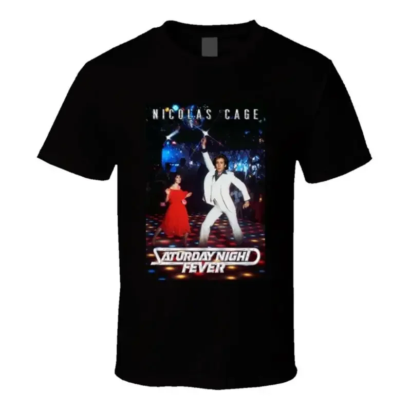 Saturday Night Fever Nicolas Cage Parody Film Funny Movie T Shirt