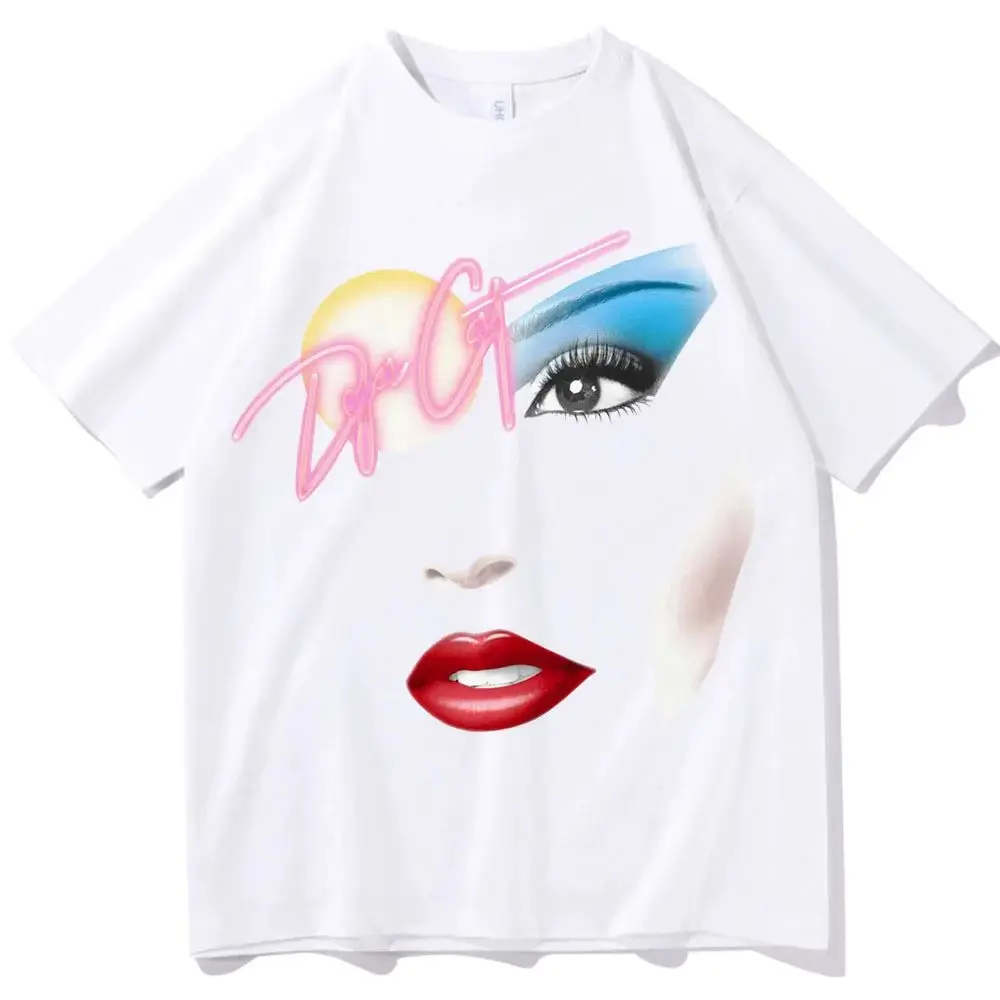 Y2k Hip Pop T-shirts Doja Cat Vie Serveren Gezicht T-shirt Man Vrouw Harajuku O-hals Casual Losse Shirt Gift Unisex