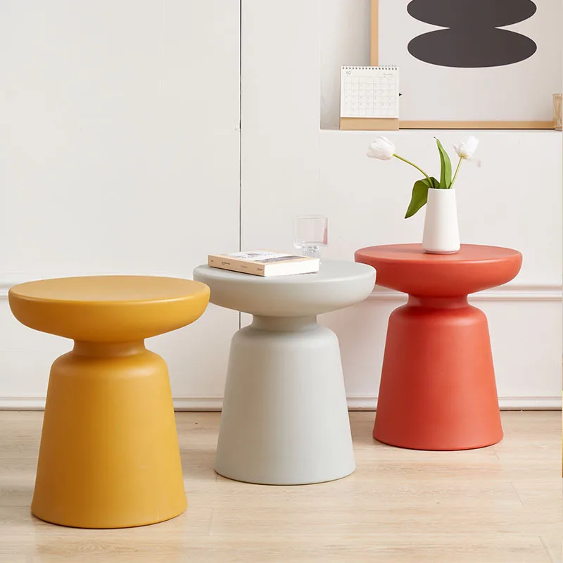 

Modern Simple Coffee Table Living Room Sofa Side Table Round Nordic Home Plastic Coffee Table Living Room Round Table Low Table