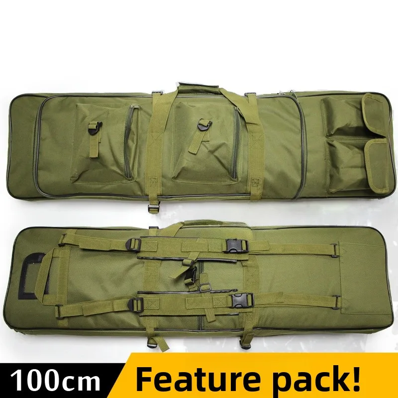 アウトドアスポーツ多機能戦術ダブルショルダーガンバッグハンドヘルドフィールドcs装備ロード厚手ダブルショルダー装備バッグ