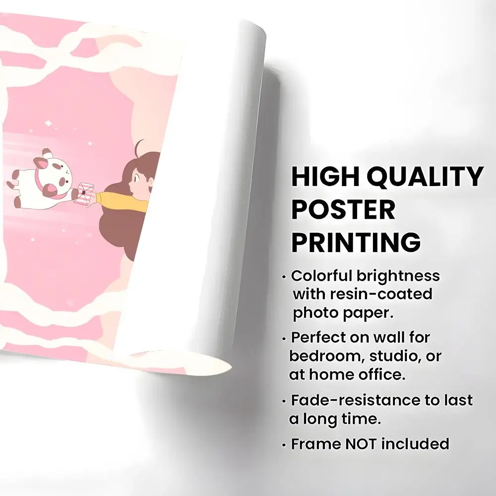 Animation Bee And Puppycat Poster High-definition  poster stickers, suitable for bedroom, living room, home decoration