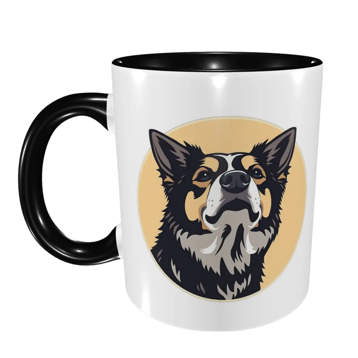A Dog Stencil Mug Funny Ceramic Coffee Cups Tea Mugs Milk Cup Drinkware Gifts for Friends
