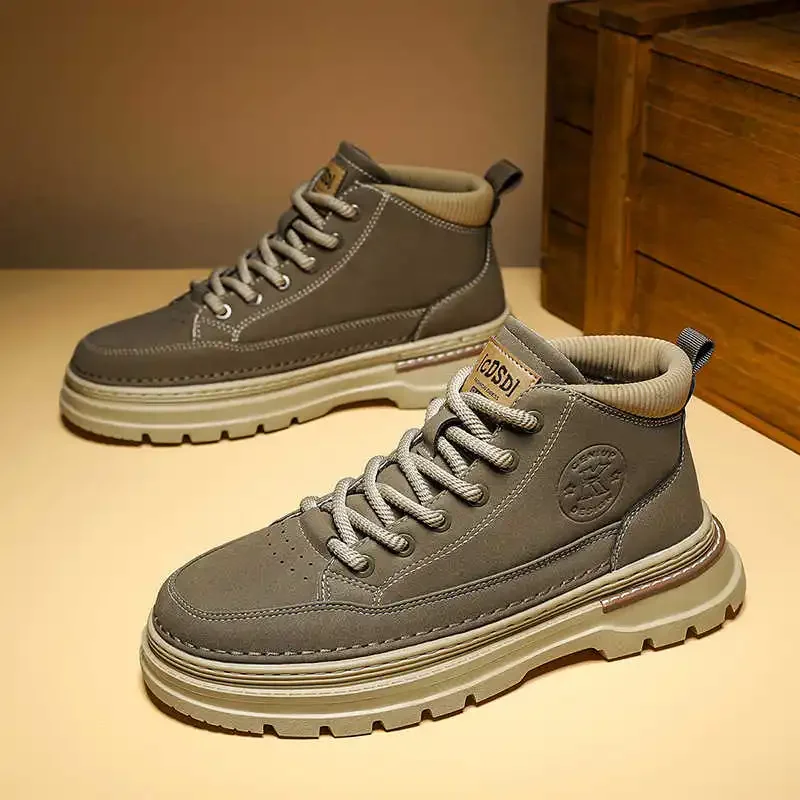 

Autumn-spring Lace-up Brown Boot Skateboarding Lace-up Shoes Woman White Sneakers For Sports Seasonal Sapatos Temis
