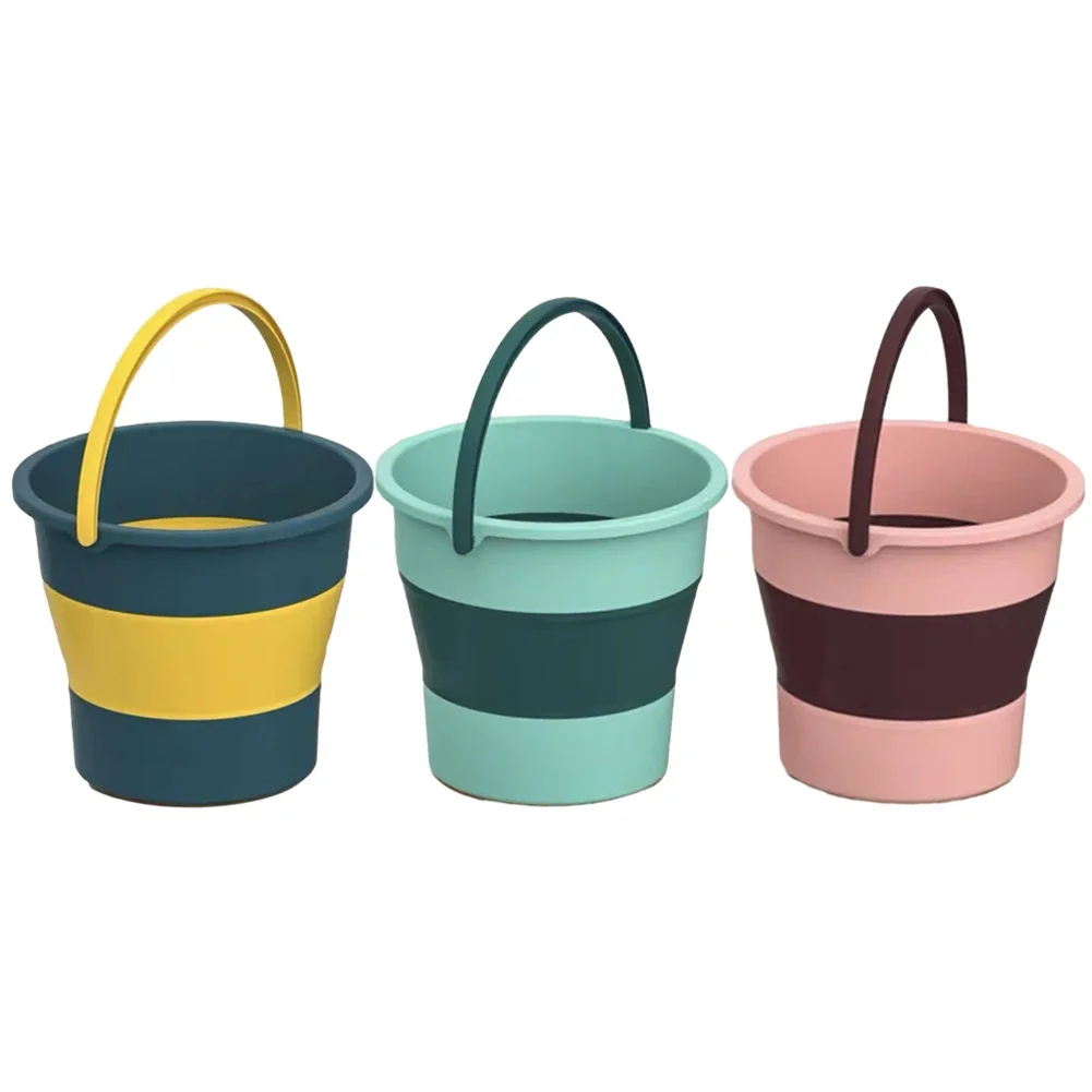 5-16.8L Portable Foldable Bucket Basin Tourism Outdoor Cleaning Bucket Fishing Camping Car Washing Mop Space Saving Buckets