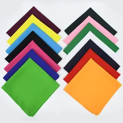 Fashion Hip Hop Bandana Polyester Square Scarf Men Women Headbands Solid Color Hijab Wrist Wraps Face Mask Handkerchief Scarves