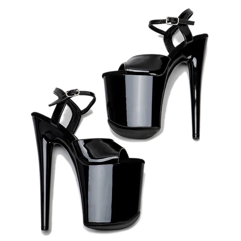 Leecabe – sandales noires à talons hauts de 20cm, nouveau modèle sexy, chaussures de danse pôle