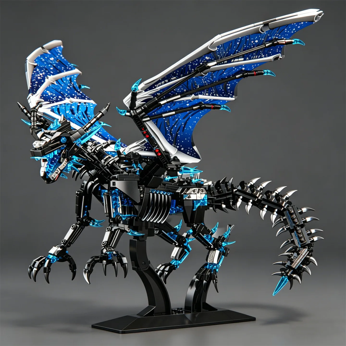 

NEW Shenlong Small Particle Building Blocks Flame Frost Dragon Model High Difficulty Assembling Flying Dragon Toy
