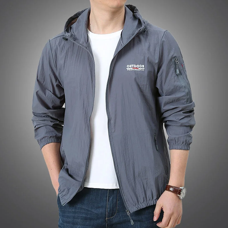 

Thin Jacket Men Summer Outdoor Quick Dry Sun-Protective Women Hooded Outerwear Sport Windbreaker Ultra Light s