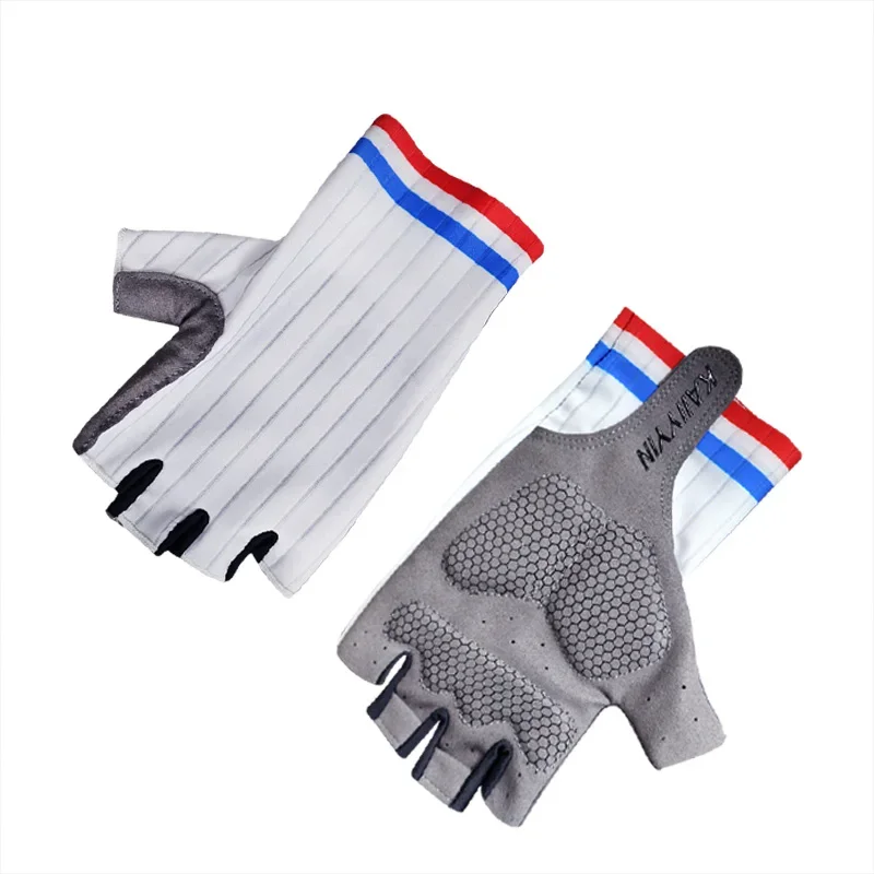 Gants de cyclisme Pro Aero pour hommes et femmes, mitaines d'équipe légères, demi-doigts, coordonnants, antichocs, vélo de route, nouveau