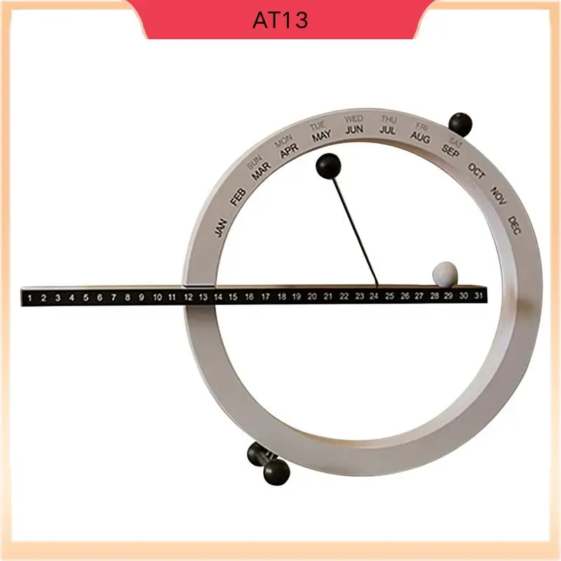 

AT13 Magnetic Ball Perpetual Calendar Creative Wall Calendar Novelty Desk Calendar Forbedroom Ornament White Andblack