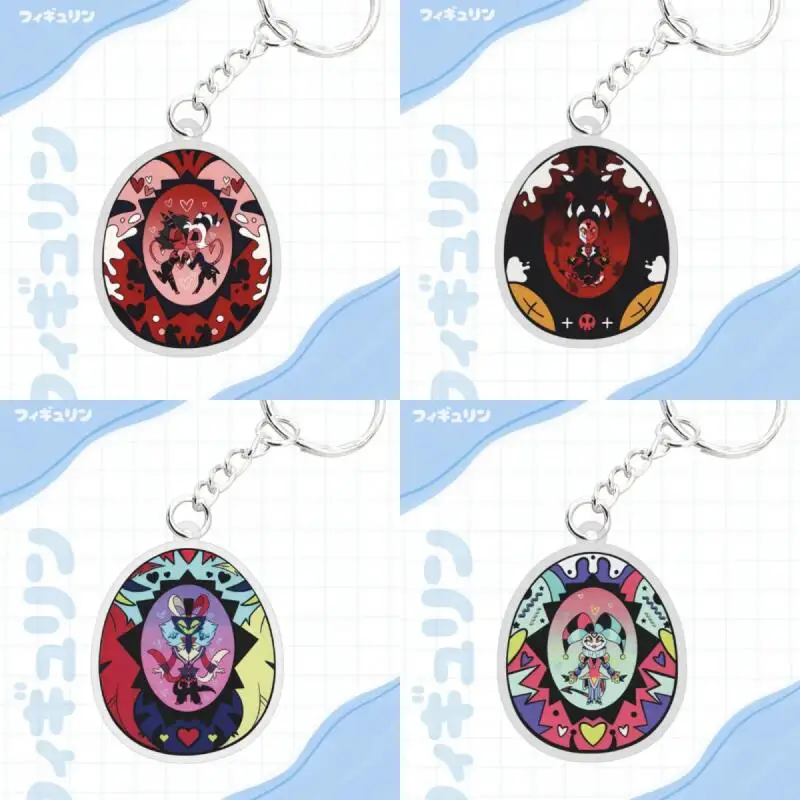 

Acrylic Keychain for Helluva Boss Moxxie Millie Blitzo Asmodeus Fizzarolli Anime Peripheral Decoration Pendant Acrylic Key Ring