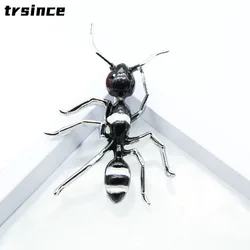 Black Ant Enamel Brooches Women Men Alloy Big Insect Banquet Party Brooch Pins Western Accessories