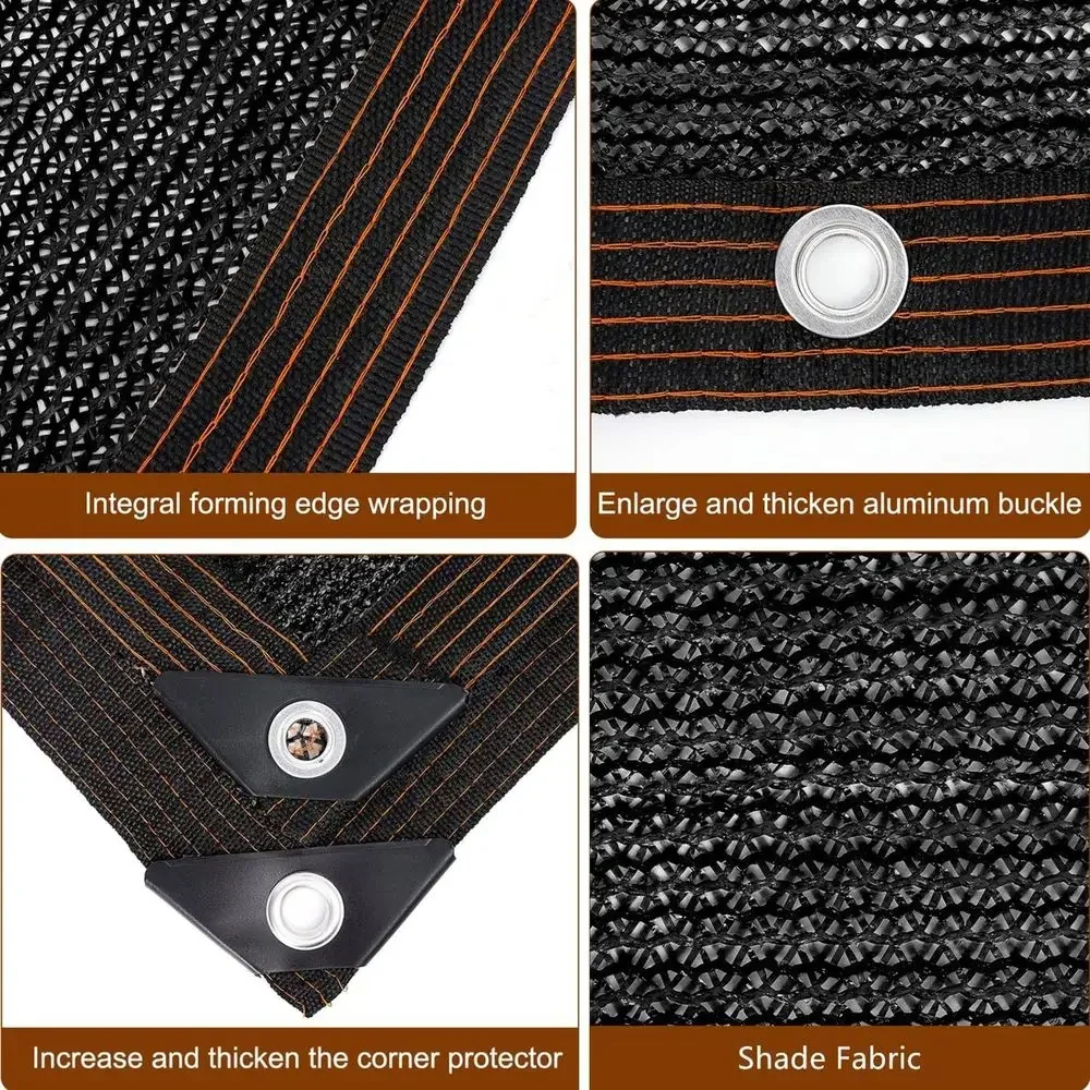 Heavy-Duty 12x20ft Black Shade Mesh Tarp with Grommets for Garden, Greenhouse, and Privacy Screen
