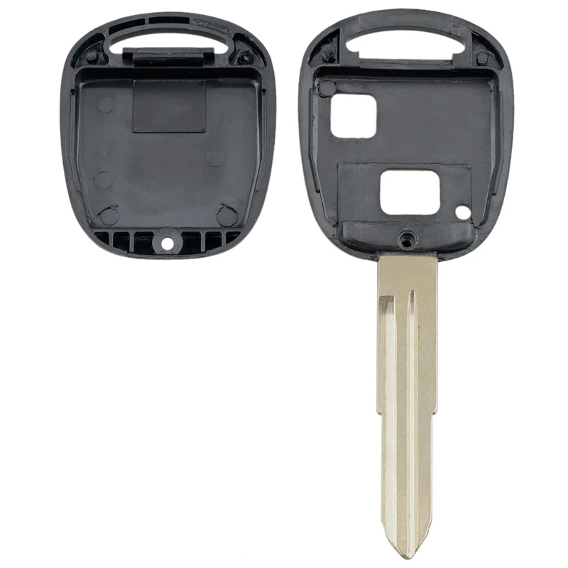 Coque de clé à distance de voiture intelligente, remplacement de boîtier de clé automatique, lame non coupée TOY41, coussretours de bouton en caoutchouc, adaptée pour Toyota Yadditif