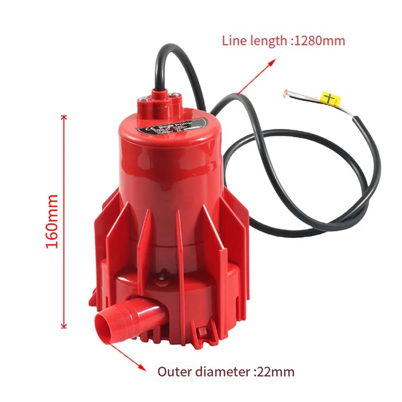 T18C-12V Cabin Drainage Pump High Flow 100L/Min Pumping Pump For Sewage Discharge High Flow Liquid Transfer