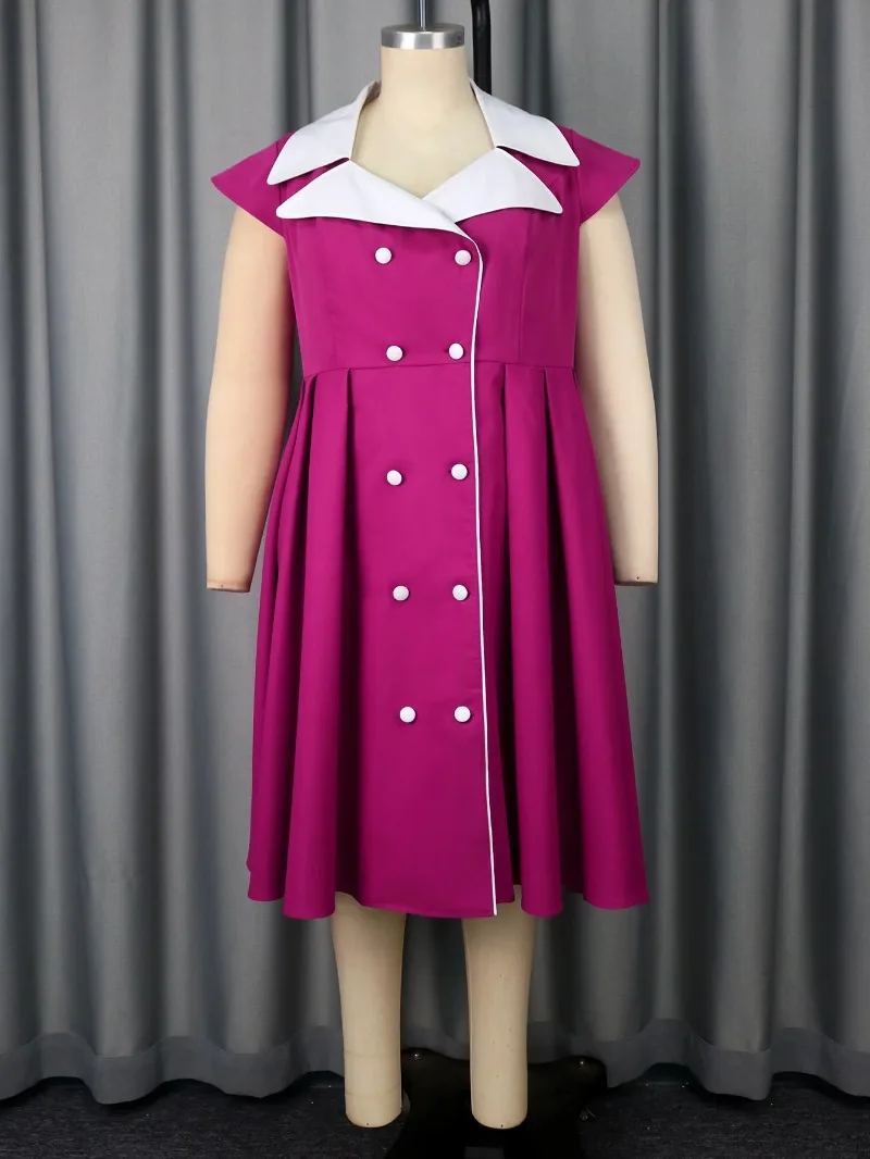 

Plus Size Shoes for Women 2026 Spring Summer African Short Sleeve V-neck Polyester Rose Red Midi Dresses Dashiki Africa Clothing