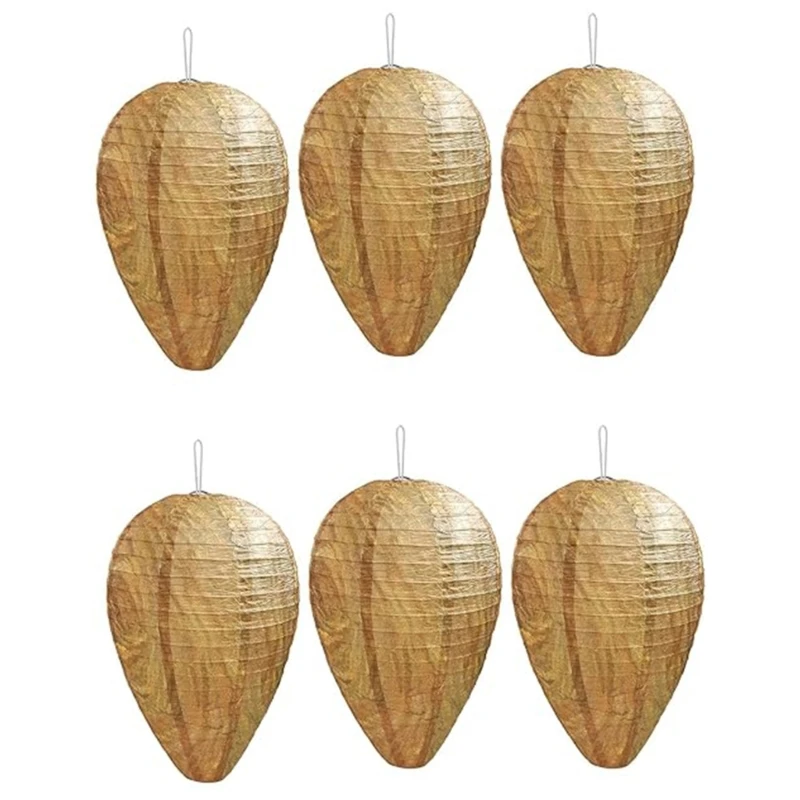 

6Pcs Nest Hanging Nests Hanging Deterrents Paper Repellents for Natural Nest for Garden Outdoor