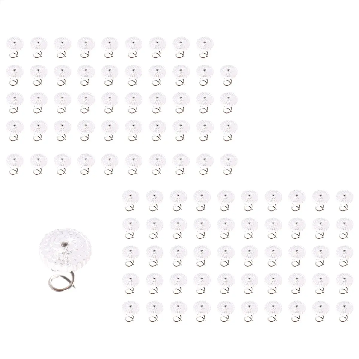 A72P Clear Heads Twist Pins for Upholstery, Slipcovers and Bedskirts,, Set of 100
