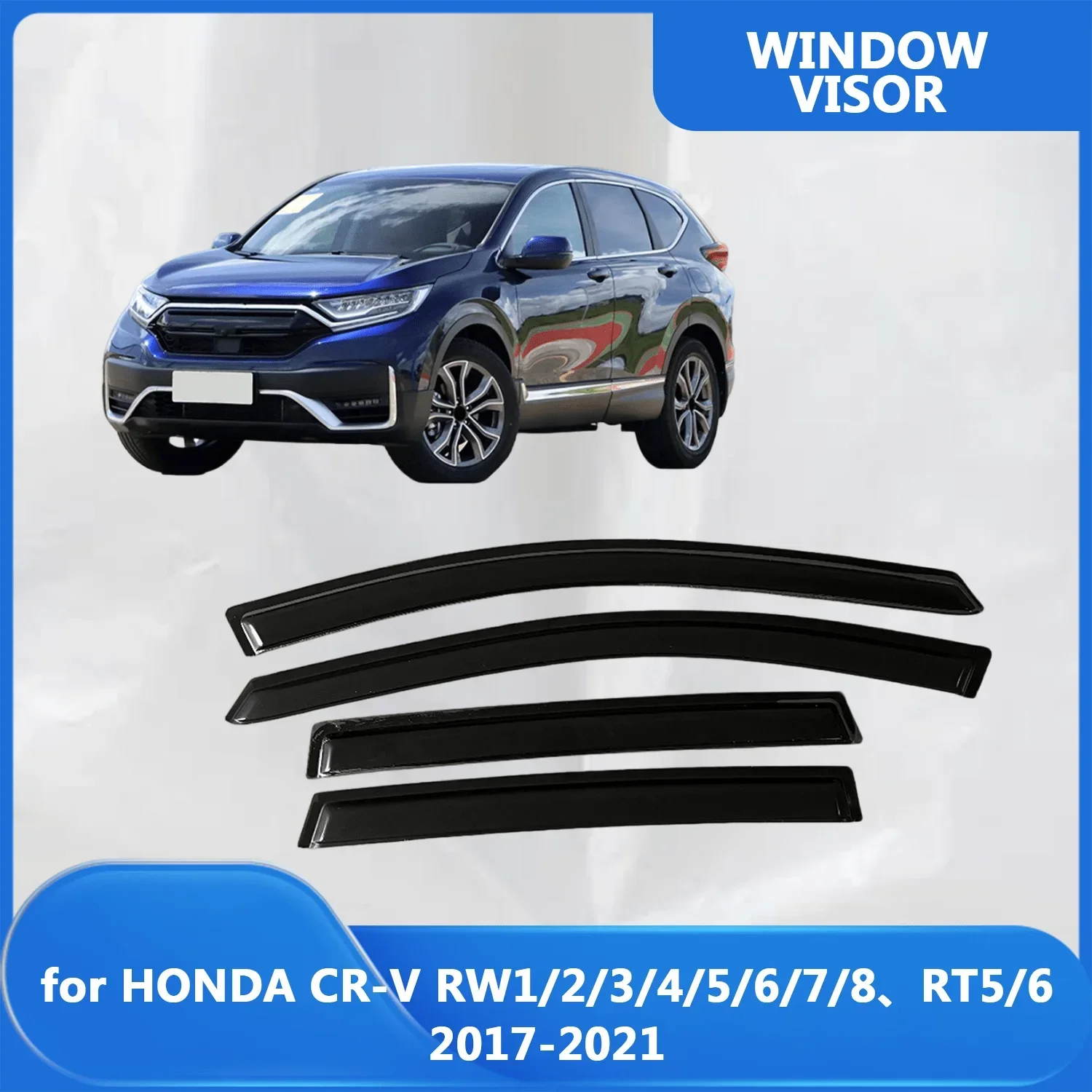 

Window Visor for HONDA CR-V RW1/2/3/4/5/6/7/8 RT5/6 2017 2018 2019 2020 2021 Wind Deflectors Rain Guards Door Visor Vent Shades