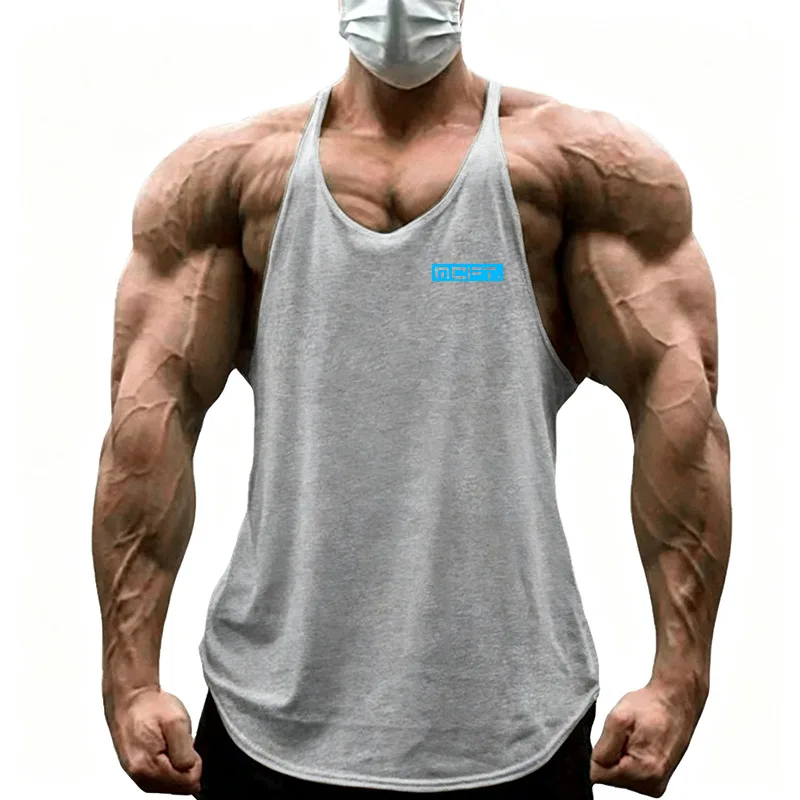 Men's Hiking Quick Dry Running Vests  Racerback Sleeveless Gym Tank Top Breathable Workout Shirt For Fitness Training Summer