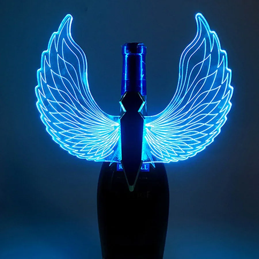 

Rechargeable RGB Color LED Strobe Baton Glowing Butterfly Angel Wings Devil Flash Stick Champagne Wine Service Bottle Sparklers