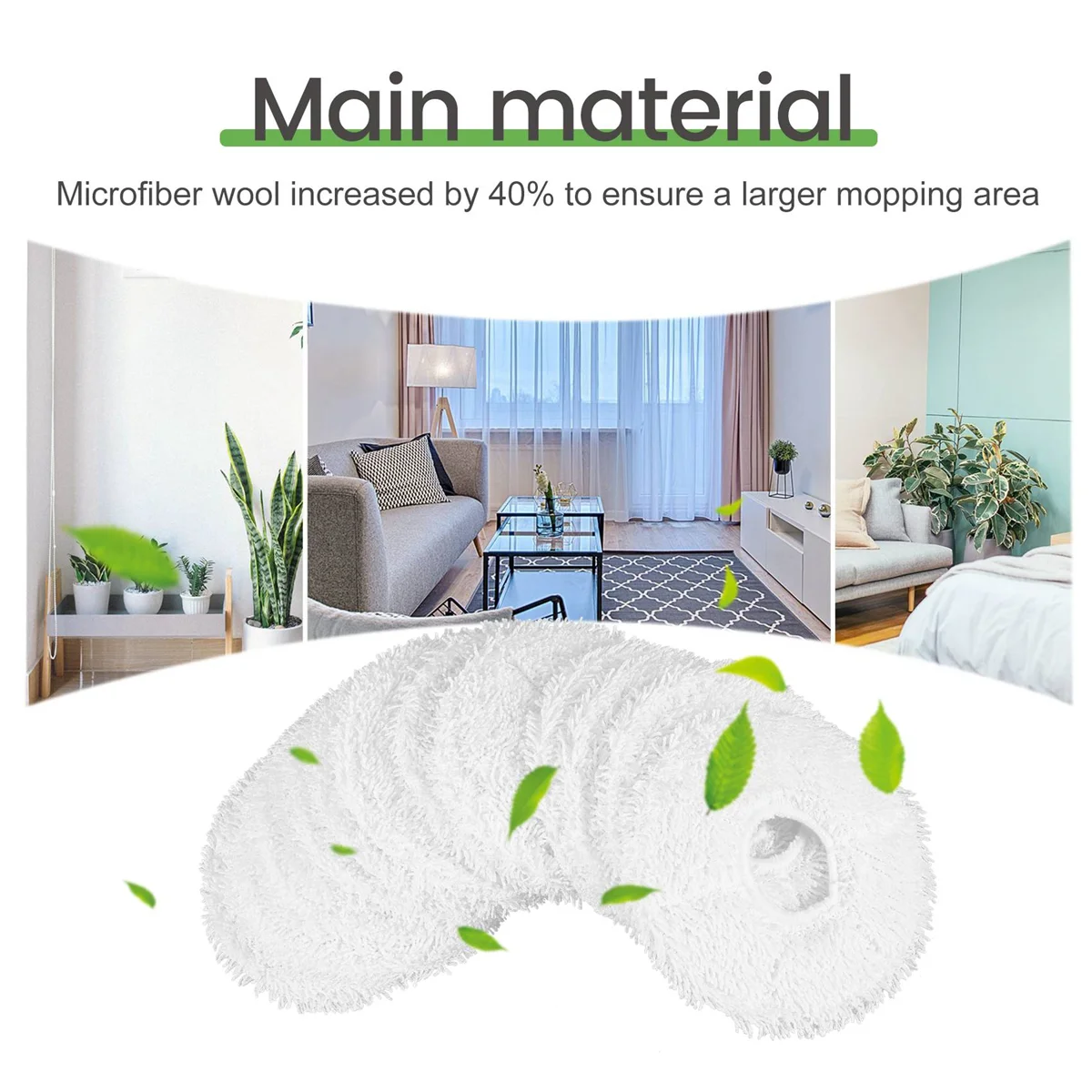 12Pcs Mopping Cloths for Yeedi Mop Station Self-Cleaning Robot Replacement Mop Cleaning Pad Vacuum Cleaner Parts