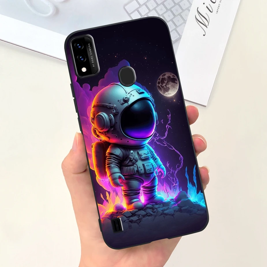 For ZTE Blade A51 Case BladeA71 Cute Astronauts Cartoon Cover Soft TPU Phone Case For ZTE Blade A71 A7030 BladeA51 Fundas Bumper