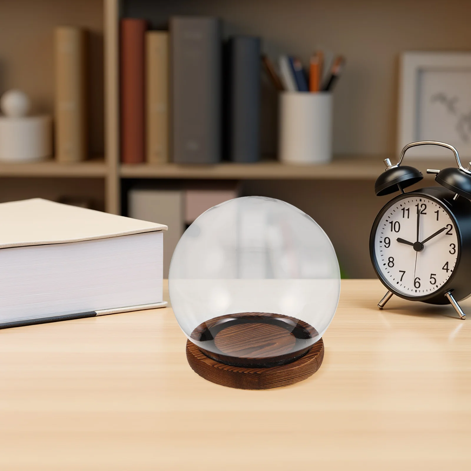 Preserved Flower Glass Dome Transparent Cloche Display Case Smooth Eternal Flower Showcase Protective Floral Display