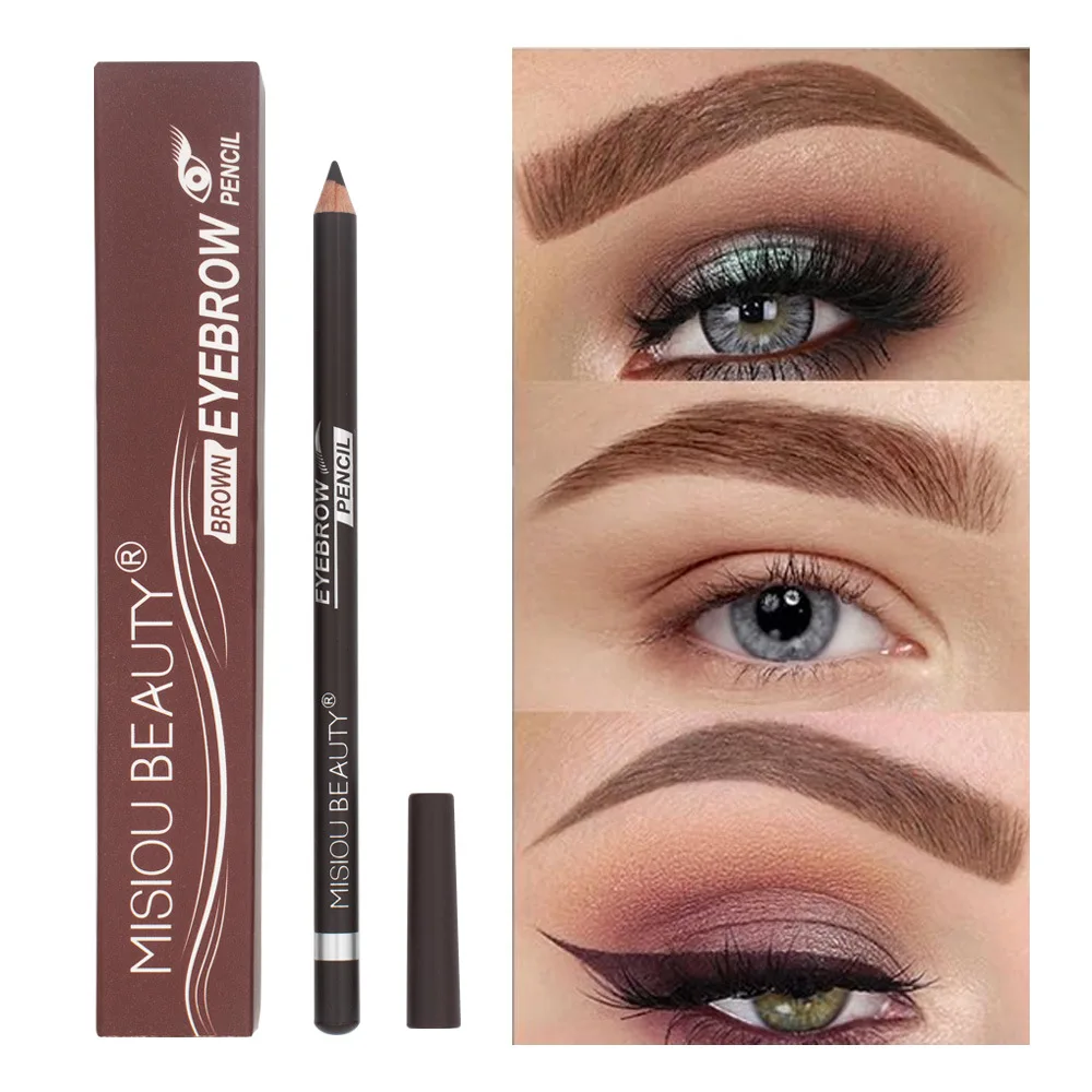 Waterproof Eyebrow Pencil Sweat Proof & Smudge Proof Ultra Fine Tip Natural Hair Stroke for Oily Skin Gym Wedding Essential