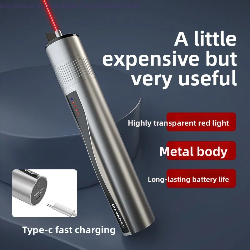 50km Red Light Source Fiber Optic Tester, Light-emitting Pen Fiber Optic Tester