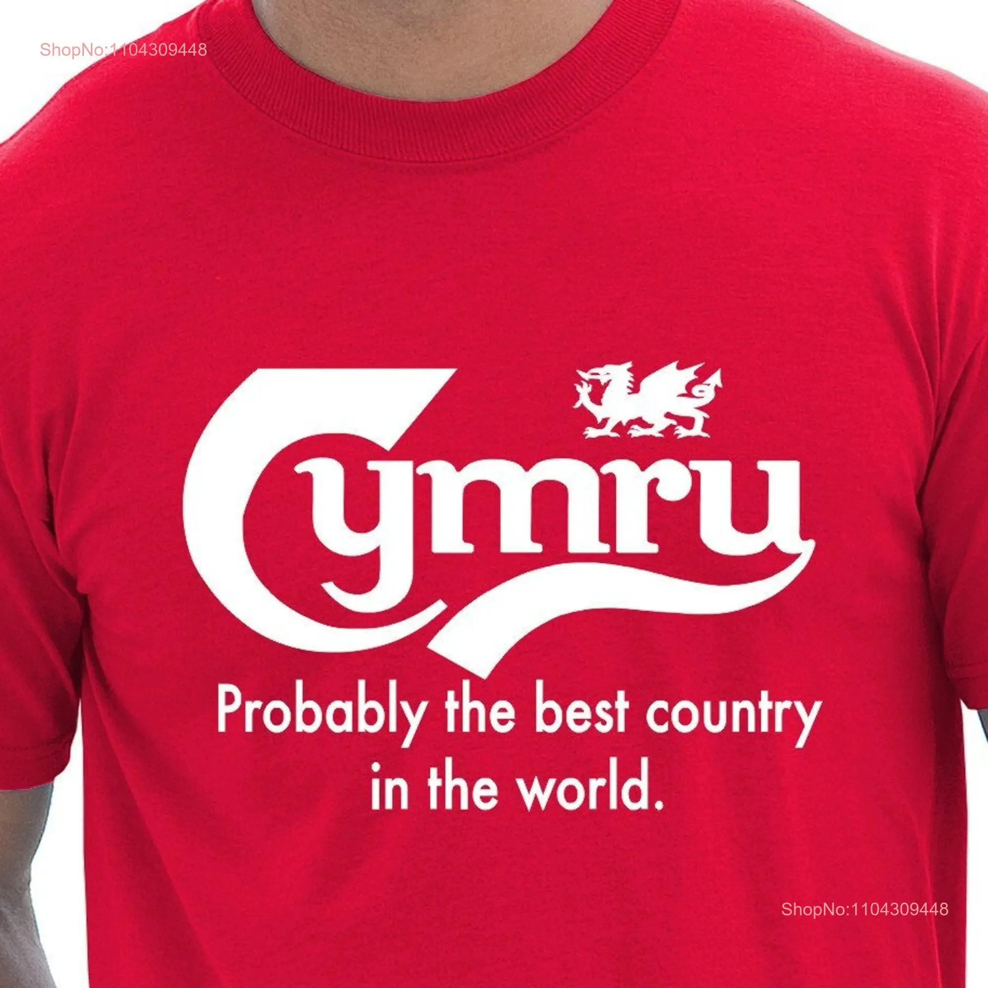 Print4u Wales Best Country In The World Cymru Father's Day Birthday Novelty Funny T Shirt long or short sleeves